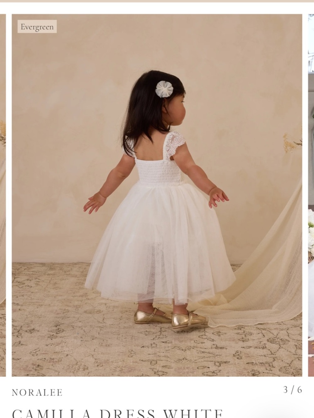 Camilla Flower Girl Dress in White - Picture 2 of 10